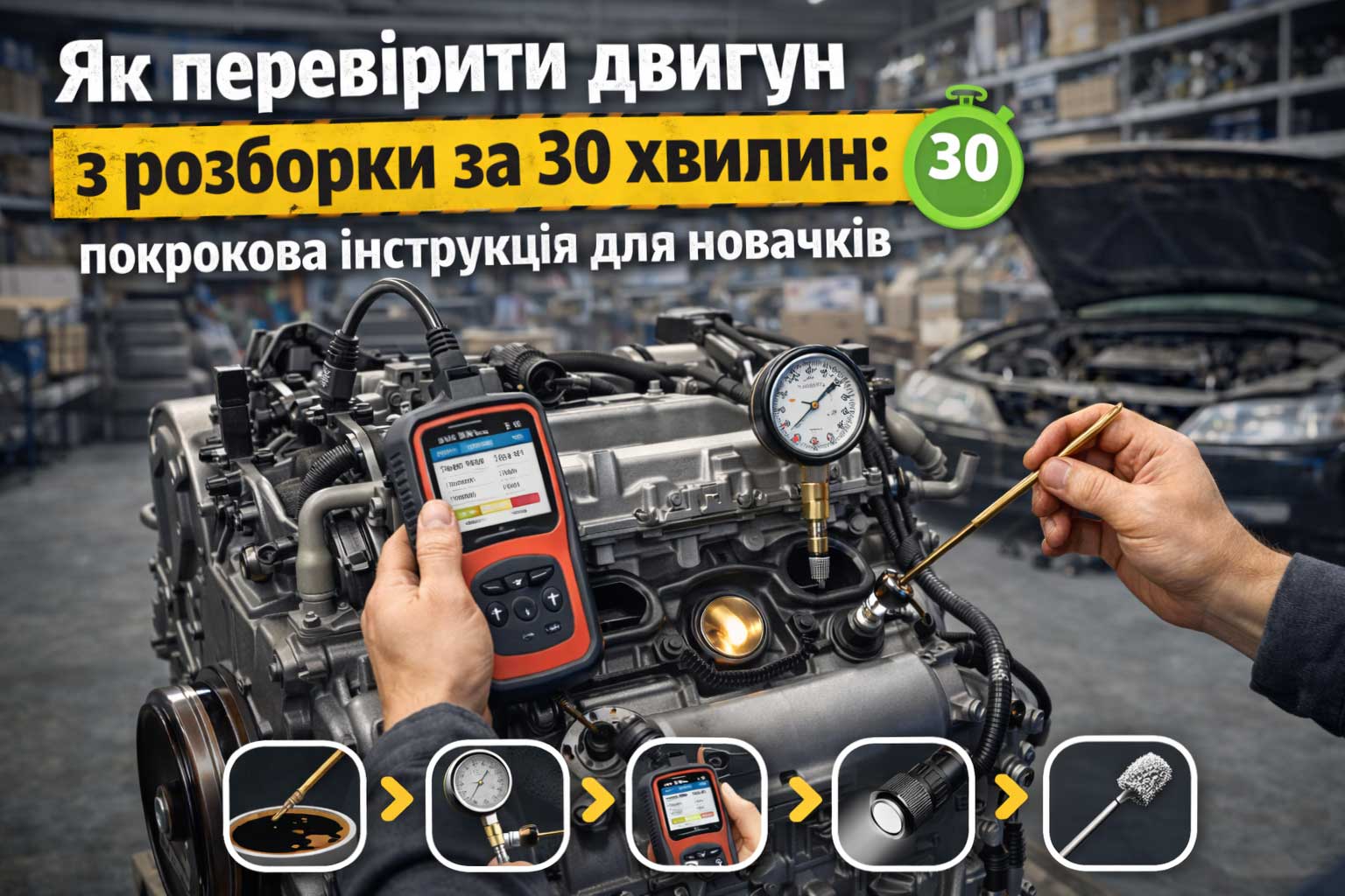Як перевірити двигун з розборки за 30 хвилин: покрокова інструкція для новачків