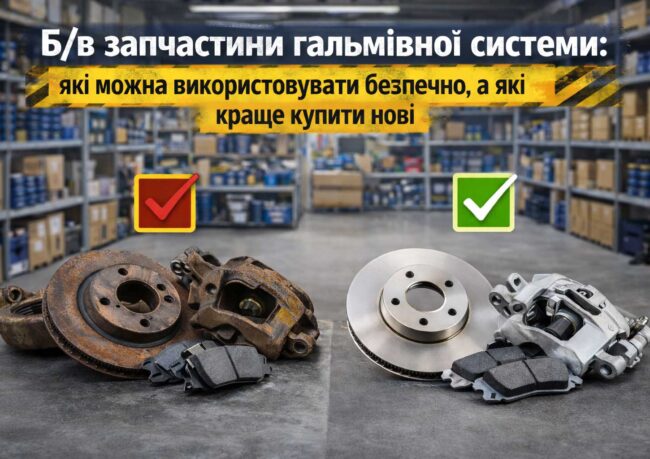 Б/в запчастини гальмівної системи: які можна використовувати безпечно, а які краще купити нові
