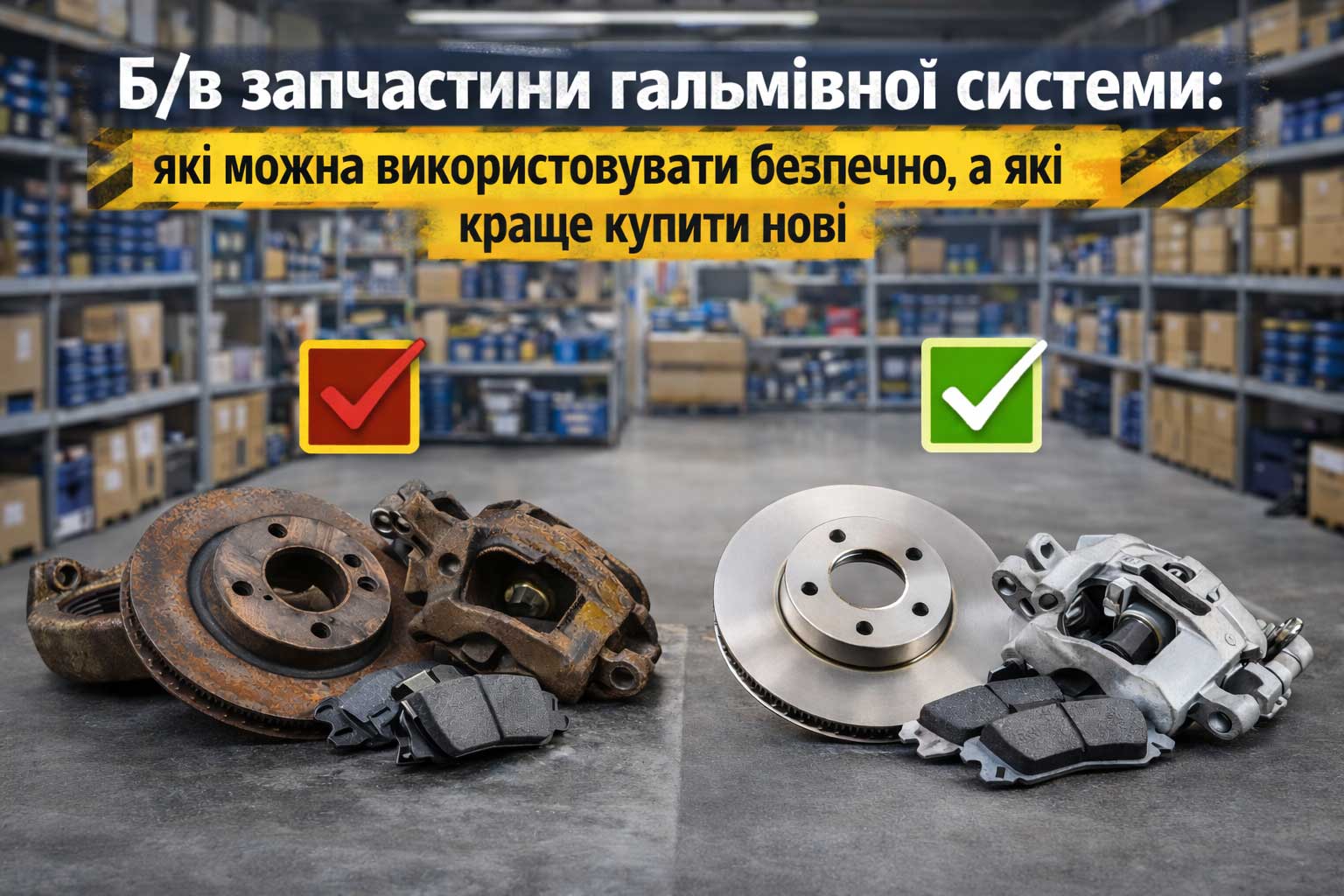 Б/в запчастини гальмівної системи: які можна використовувати безпечно, а які краще купити нові