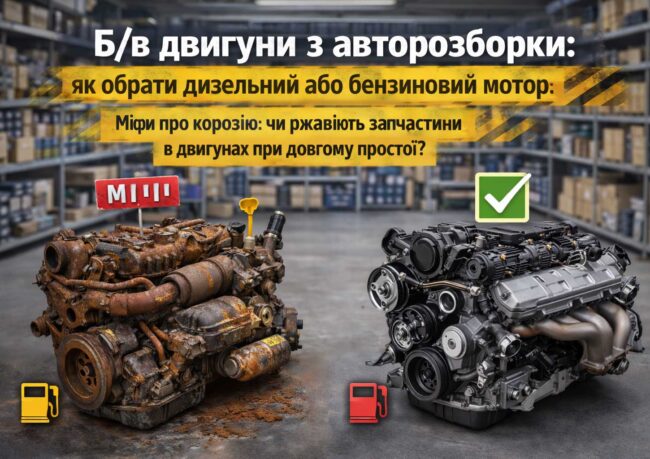 Б/В двигуни з авторозборки: як обрати дизельний або бензиновий мотор