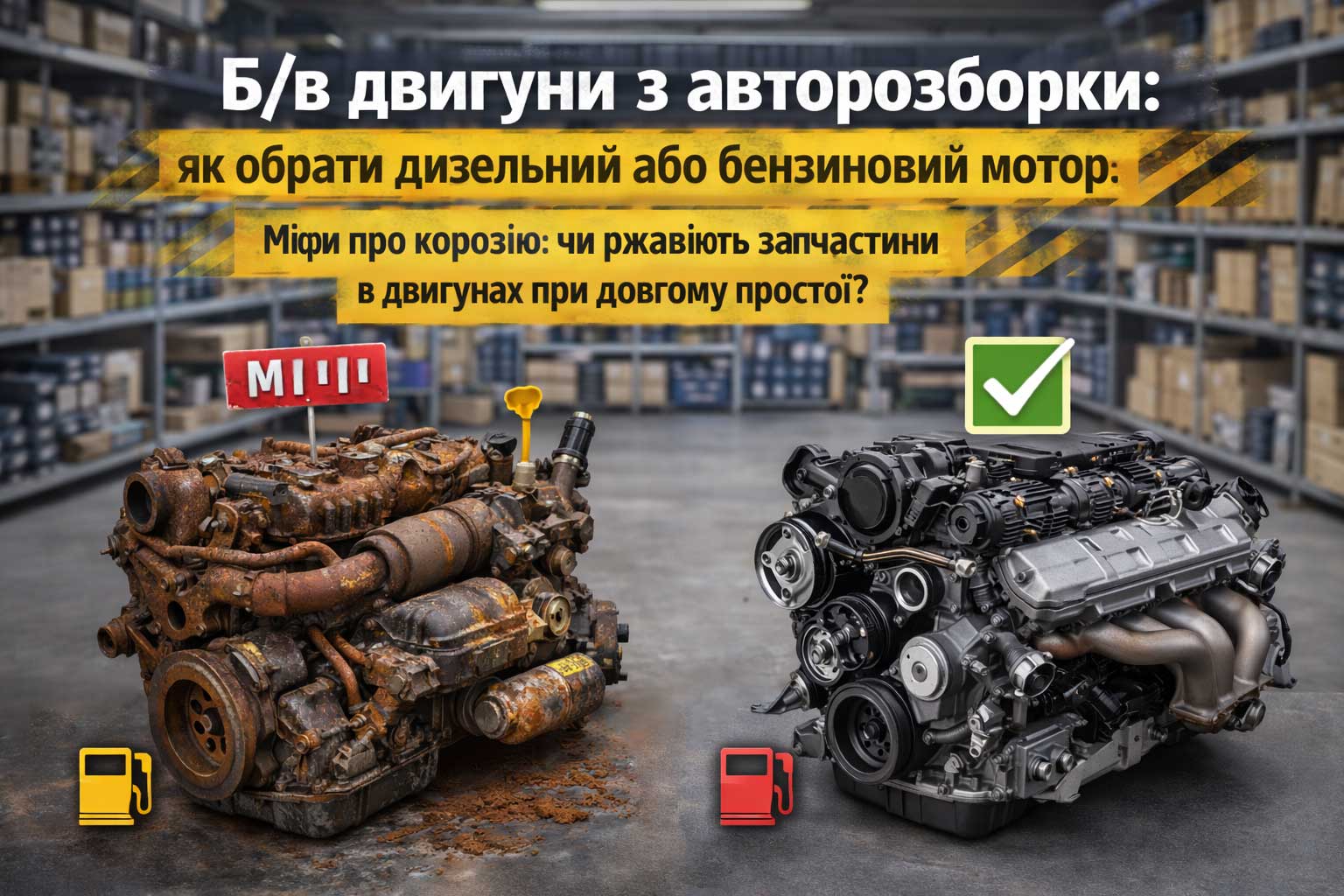 Б/В двигуни з авторозборки: як обрати дизельний або бензиновий мотор