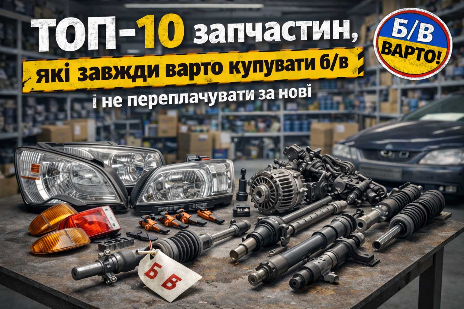 ТОП-10 запчастин, які завжди варто купувати б/в і не переплачувати за нові