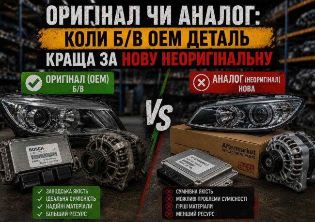 Оригінал чи аналог: коли б/в OEM деталь краща за нову неоригінальну
