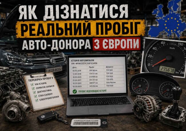 Як дізнатися реальний пробіг авто-донора з Європи
