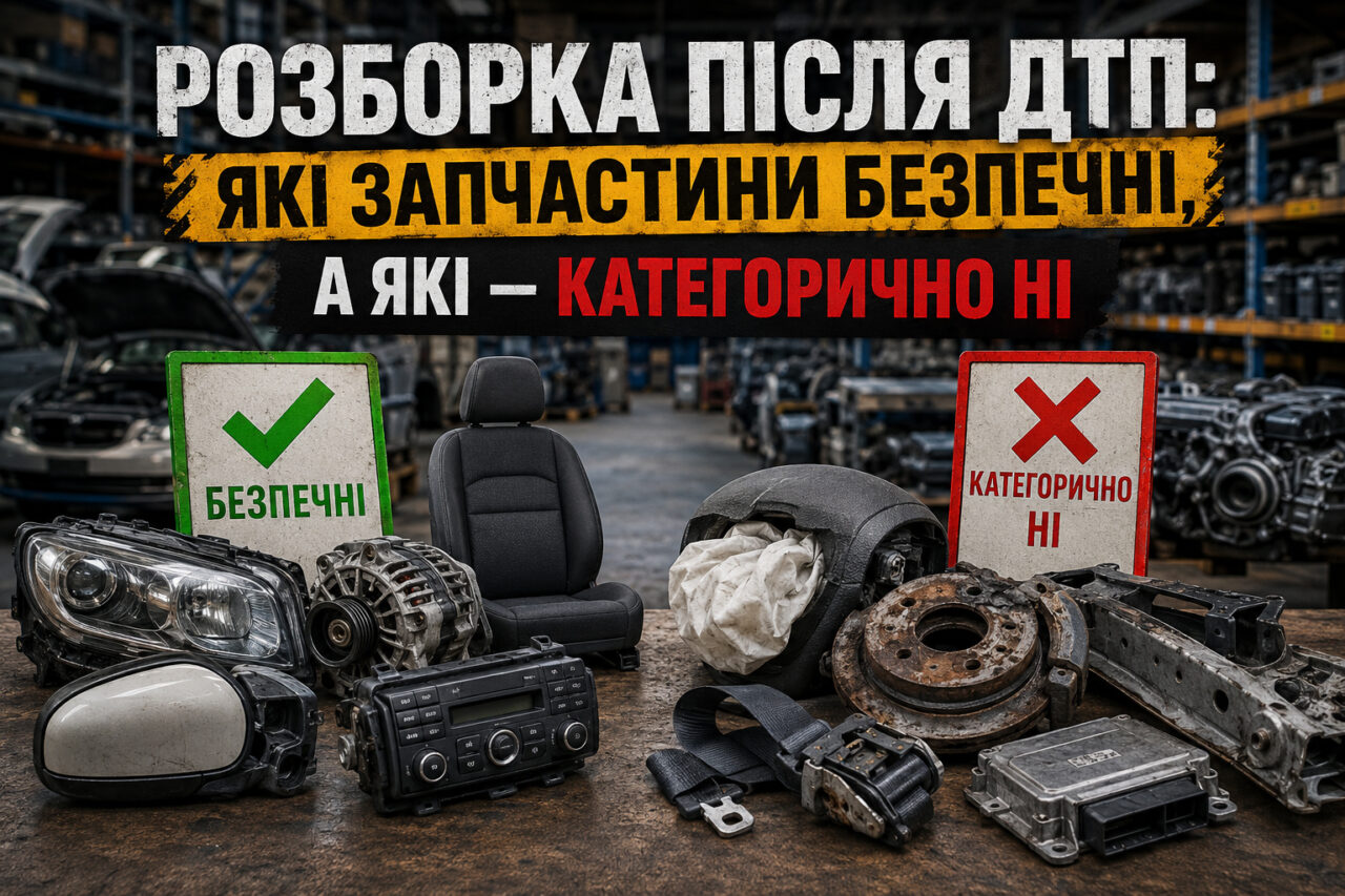 Розборка після ДТП: які запчастини безпечні, а які — категорично ні
